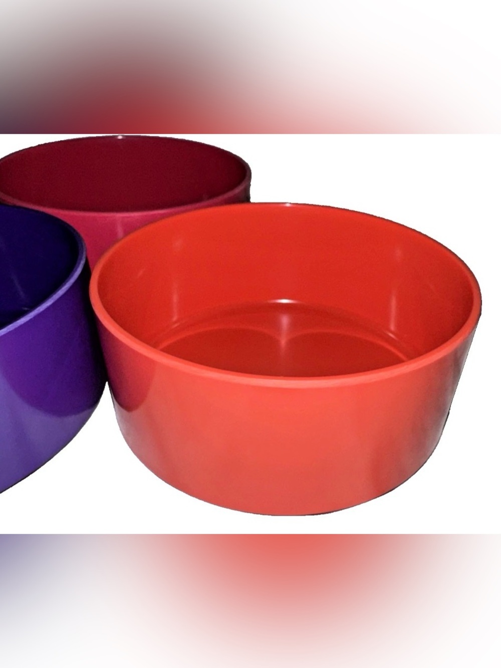 vintage unused Heller Massimo Vignelli 6 stackable bowls melamine plastic
